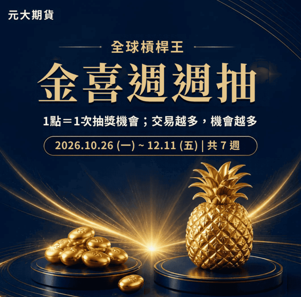 元大期貨活動金喜週週抽