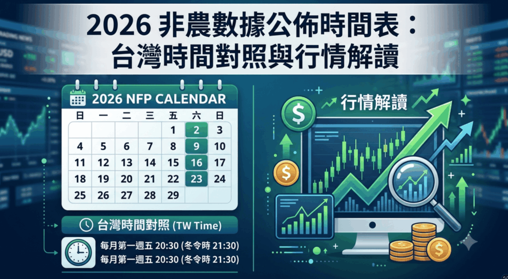 2026 非農數據公佈時間表：台灣時間對照與行情解讀
