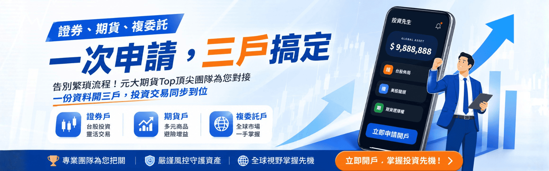 元大證券・期貨開戶｜一次開通證券/期貨/複委託